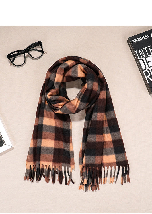 Bufanda Reversible de Cuadros Clásica para Otoño e Invierno - Unisex con Terciopelo Suave - Image 18