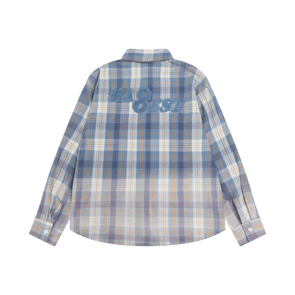 Camisa de Manga Larga con Degradado de Color para Hombre