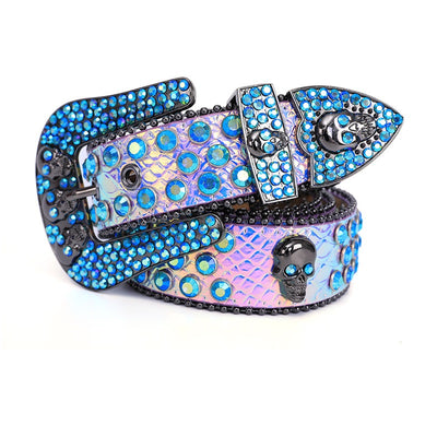 Cinturón con Calavera y Cristales Brillantes - Estilo Rockero - Image 15