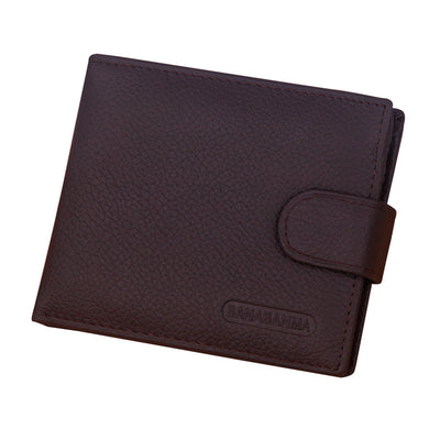 Cartera Corta de Cuero Genuino Estilo Retro con Cierre de Cremallera - Image 10