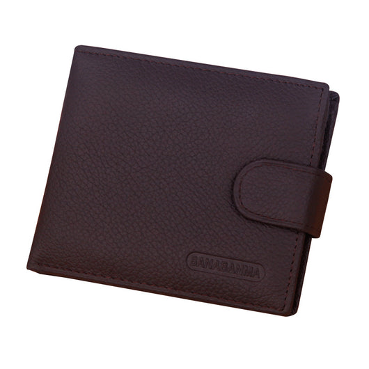 Cartera Corta de Cuero Genuino Estilo Retro con Cierre de Cremallera - Image 10