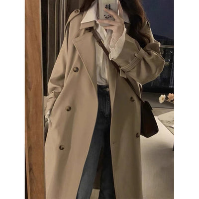 Gabardina Clásica Británica para Mujer - Abrigo Midi Primavera Otoño - Image 10