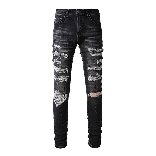 Jeans Skinny con Parche Smocking - Diseño Urbano Moderno - Image 2