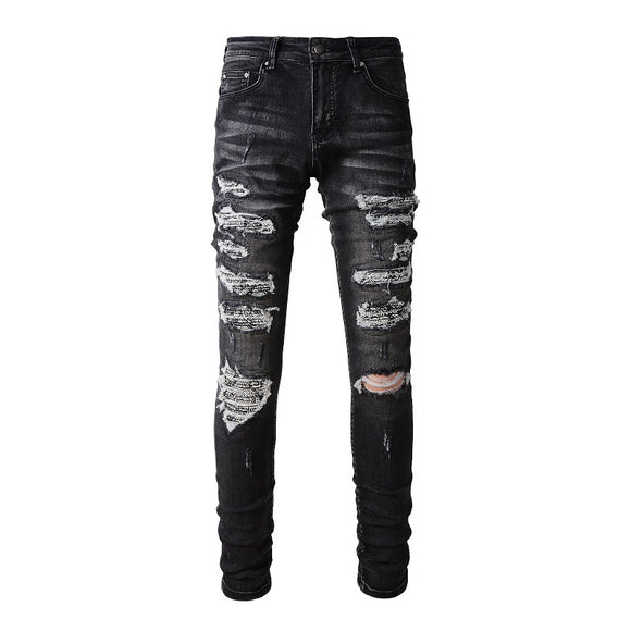 Calça Jeans Skinny com Patch Smocking - Design Urbano Moderno