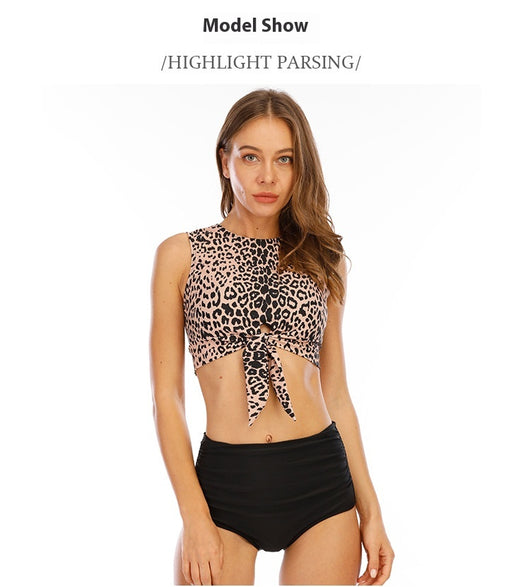 Bikini de Cintura Alta Estilo Europeo Americano - Traje de Baño Dividido - Image 11