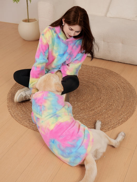 Sudadera Tie Dye Arcoíris para Perros con Pelaje de Conejo - Image 15