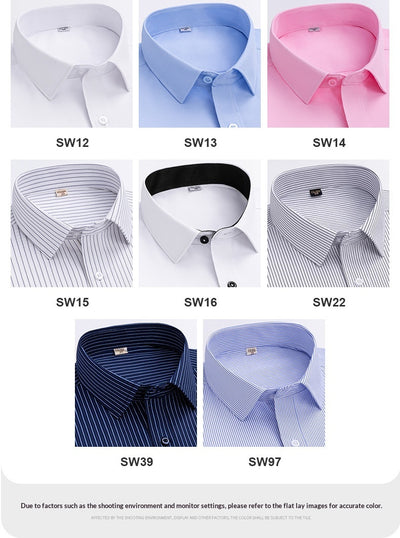 Camisa de Trabajo Manga Larga a Rayas Azules para Hombre - Image 20