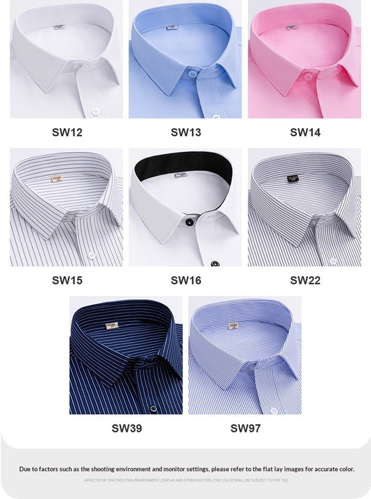 Camisa de Trabajo Manga Larga a Rayas Azules para Hombre - Image 20