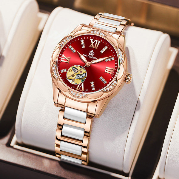 Reloj Automático Mecánico Roma con Luminosidad y Resistencia al Agua