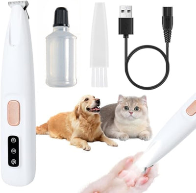 Cortauñas Eléctrico para Perros con Luz LED - Recargable y Silencioso