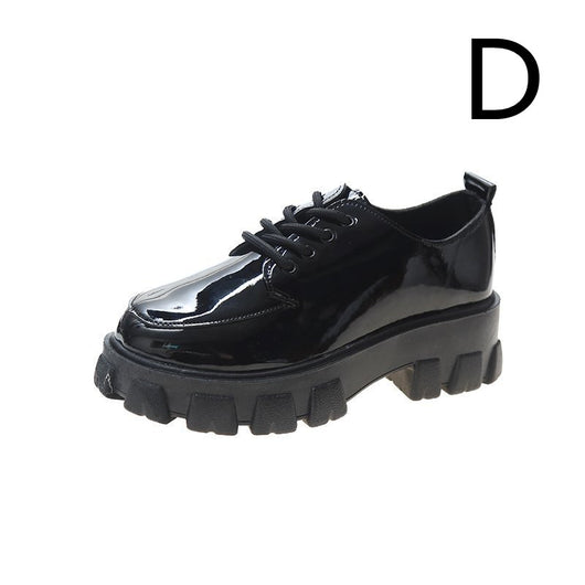 Zapatos Plataforma Estilo Universitario en Cuero Negro - Image 18