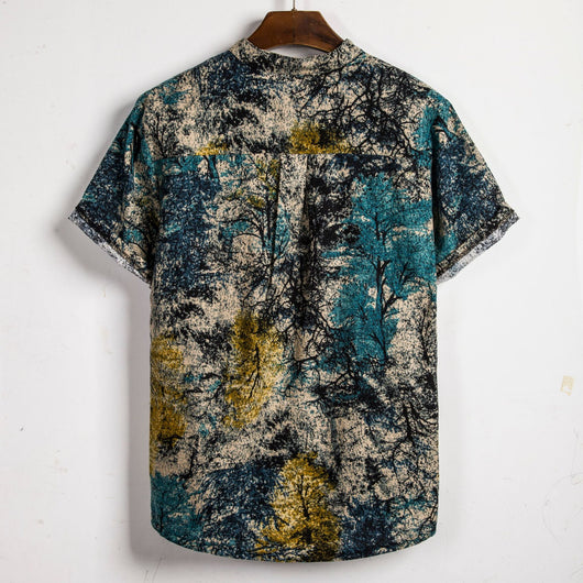 Camisa Floral Manga Corta para Hombre - Image 15