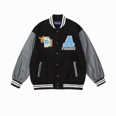 Uniforme de Béisbol con Manga de Cuero PU y Bordado Payaso Flocking Americano - Image 6