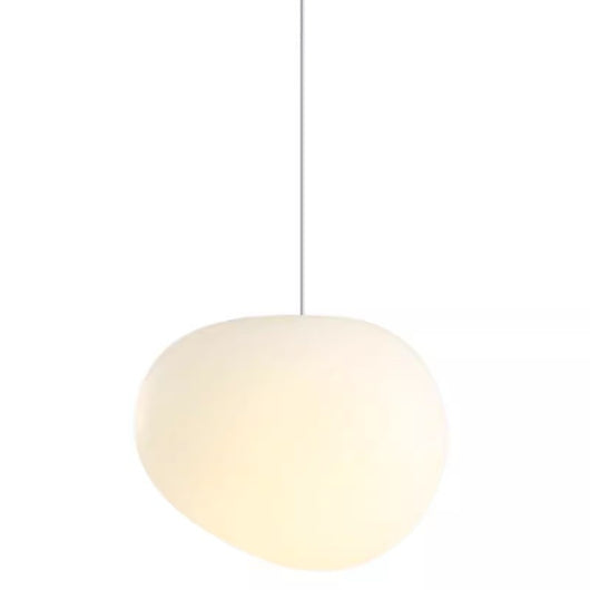 Lámpara Colgante de Cristal Lechoso con Piedras para Restaurante y Comercio - Image 5
