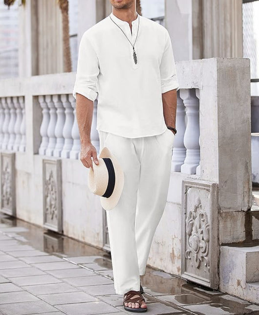 Conjunto Casual Hombre: Playera Manga Larga y Pantalón Sólido Tendencia - Image 21
