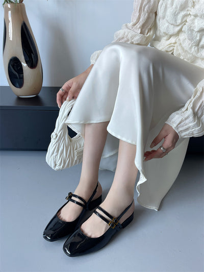 Sandalias Tipo Mocasín con Hebilla y Punta Cuadrada para Mujer - Image 12