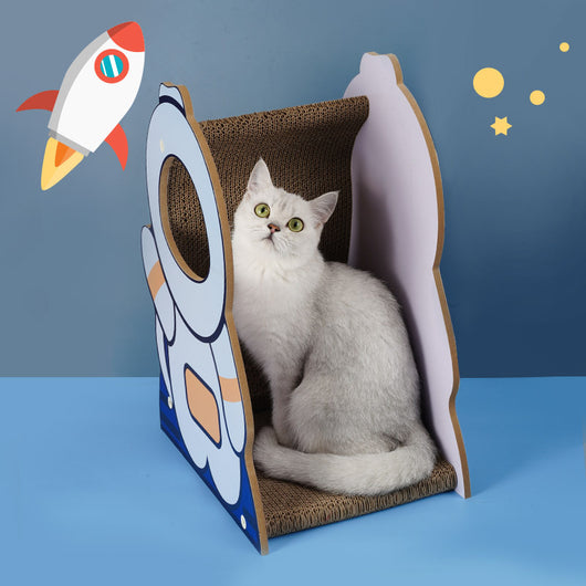Nido Corrugado para Gatos Astronauta Grande con Tabla de Agarre - Image 9