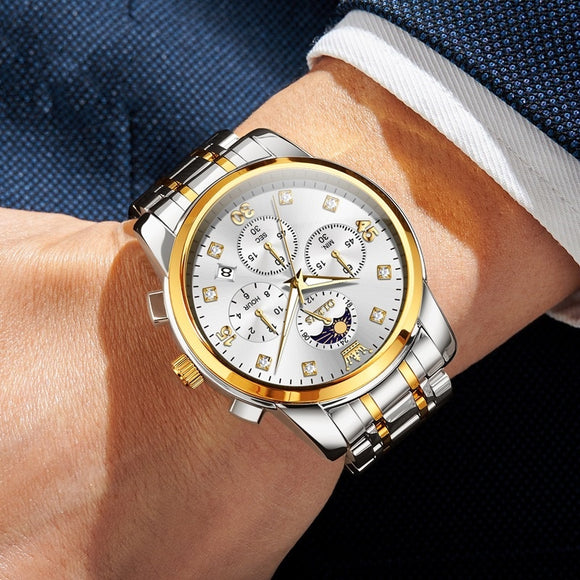 Reloj de Cuarzo Multifuncional para Hombre
