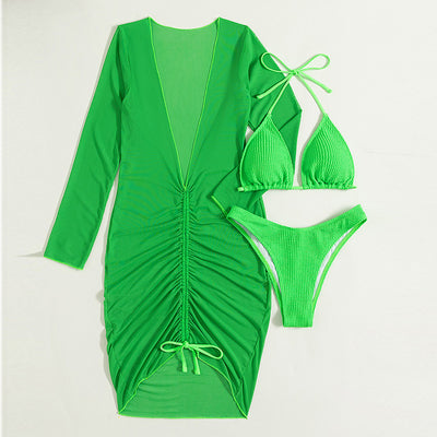 Traje de Baño Tripartita Liso para Mujer - Image 13