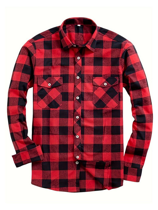 Camisa de Manga Larga con Solapa Elegante para Hombre - Image 6