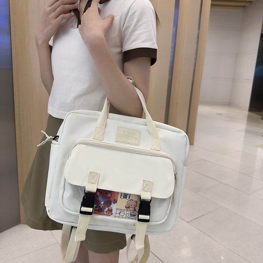Mochila Tote Ligera Estilo Cute para Adolescentes y Estudiantes Universitarios