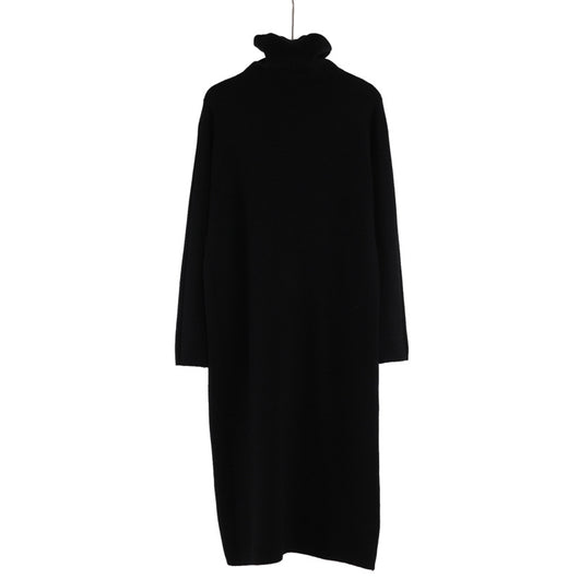 Vestido Suéter Largo de Cuello Alto para Otoño e Invierno - Image 6