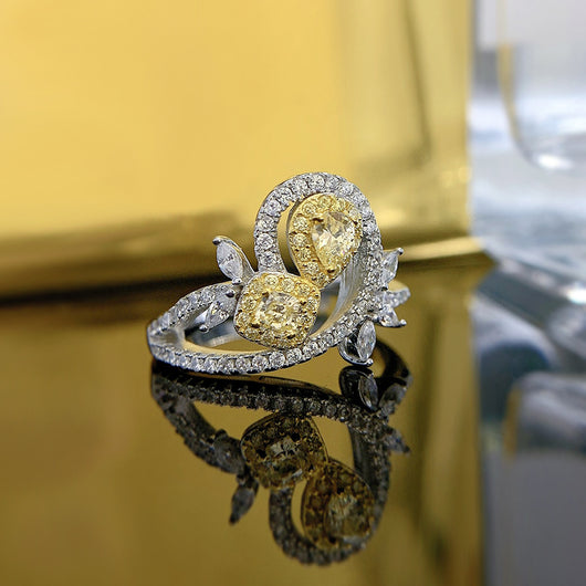 Anillo de Plata 925 con Diamante Amarillo - Diseño Minimalista - Image 7