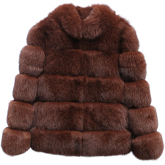 Abrigo de Piel Haining para Mujer - Largo Medio Invierno - Image 16