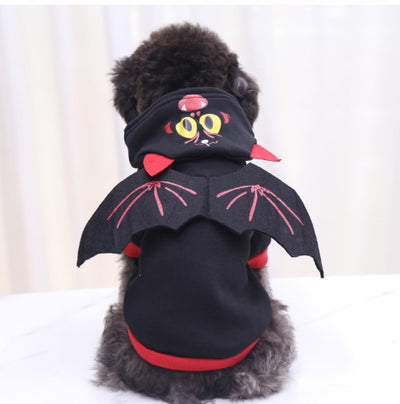 Disfraz de Gato Halloween con Calavera y Maquillaje Terror para Mascotas - Image 5