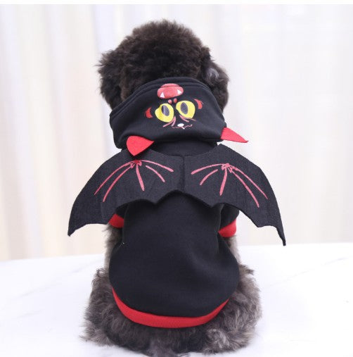 Disfraz de Gato Halloween con Calavera y Maquillaje Terror para Mascotas - Image 5