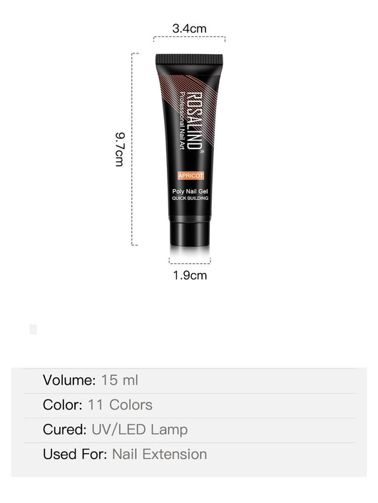Adhesivo de Manicura Extendida ROSALIND 15ml Crystal UV - Image 16
