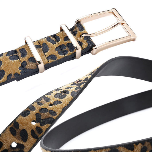 Cinturón de Crin de Caballo con Estampado Leopardo - Estilo Creativo Femenino - Image 4