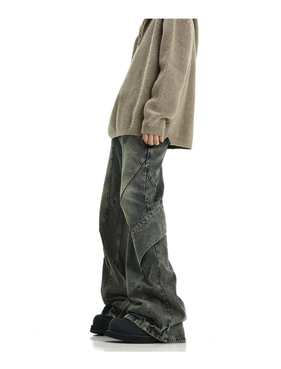 Jeans Amarillo Retro Desgastado Efecto Mud Wash - Image 4