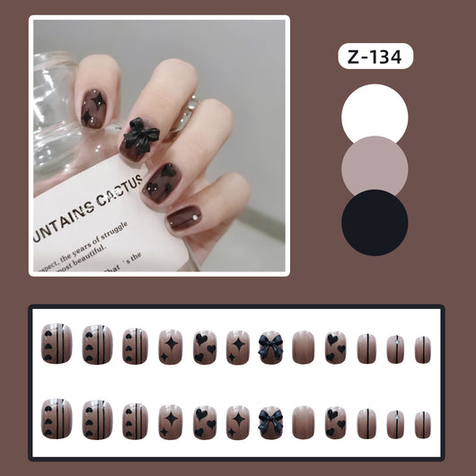 Parches de Uñas Mariposa Negra con Diseño Estelar - Image 11