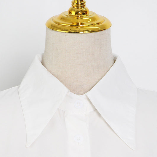 Camisa de Manga Larga con Panel de Plumas de Avestruz - Image 15