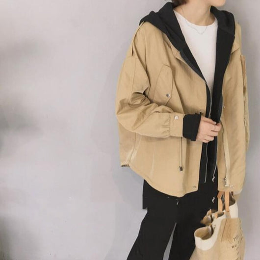Chaqueta Corta Estilo Capa Suelta con Detalles de Herramientas - Image 10