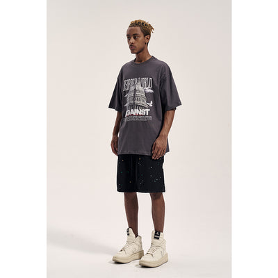Camiseta Retro Suelta de Manga Ancha para Hombre - Estilo Urbano Casual - Image 10