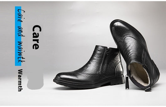 Botas Altas de Cuero con Aumento de Altura - Estilo Brogue Trendy Talla 46 - Image 16