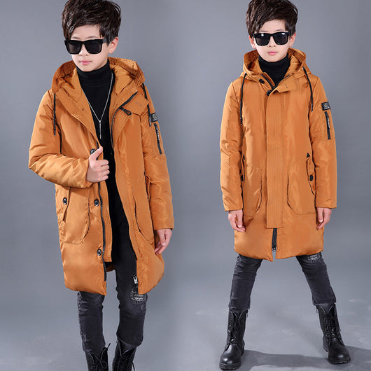 Chaqueta Acolchada para Niño Pluma de Pato Blanca con Capucha - Image 15
