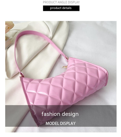 Bolsa Cuadrada Pequeña de Cuadros Diamante para Mujer - Image 12