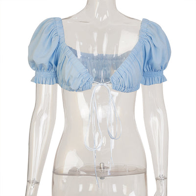 Blusa de manga corta con volantes - Image 30