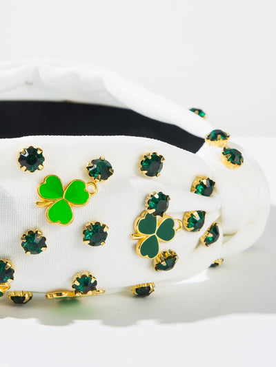 Diadema Trébol Verde con Cristales - Accesorio para el Cabello Elegante - Image 12