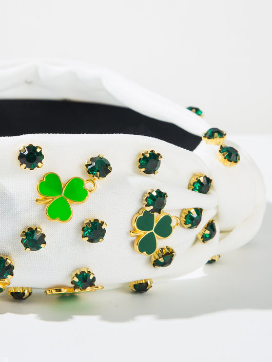 Diadema Trébol Verde con Cristales - Accesorio para el Cabello Elegante - Image 12