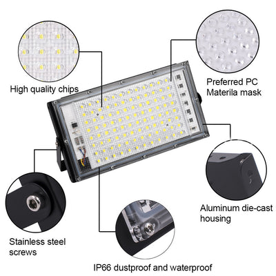 Foco Proyector LED 50W para Exteriores IP65 a Prueba de Agua - Image 7
