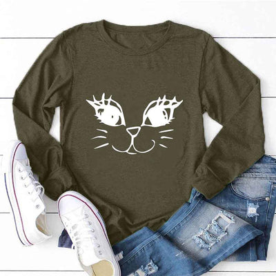 Blusa Mujer Estampado Gato Sonriente - Moda Internacional - Image 3