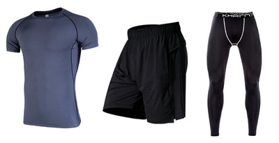 Conjunto de Fitness Elástico de Secado Rápido para Hombre Talla Grande - Image 3