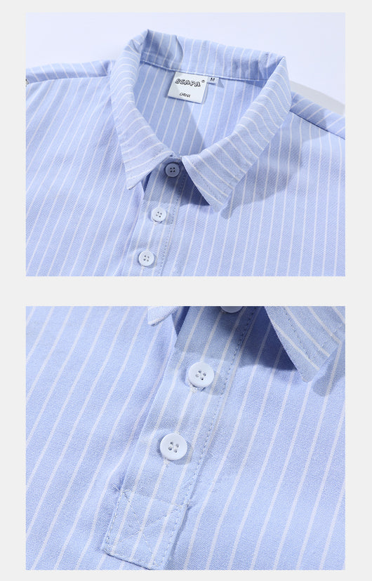 Camisa Casual a Rayas para Parejas - Image 9