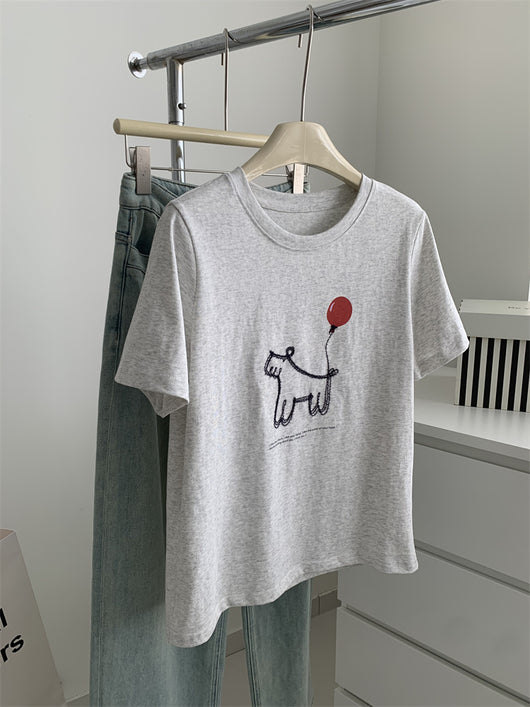 Camiseta Holgada para Mujer con Estampa de Cachorro Globo - Image 6