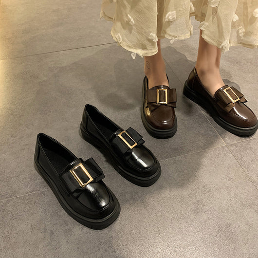 Mocasines Plataforma Mujer con Hebilla Cuadrada - Estilo Británico Elegante - Image 13