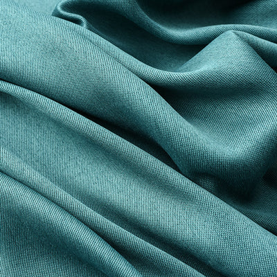 Close-up of a dark gray thickening double-sided linen-look jacquard curtain fabric with a textured weave. - Image 4